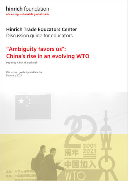 Chinas rise in an evolving WTO guide cover page EDM
